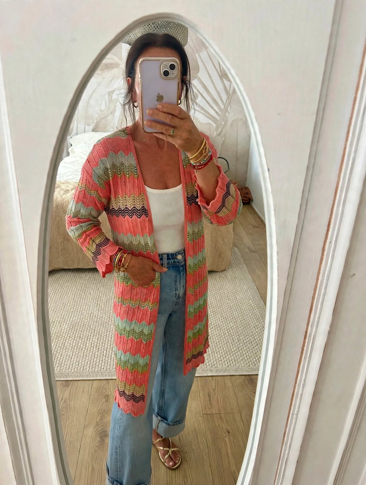Mooi lang vest Kilky zgan one size, Ophalen of Verzenden, Zo goed als nieuw, Maat 38/40 (M), Meerkleurig