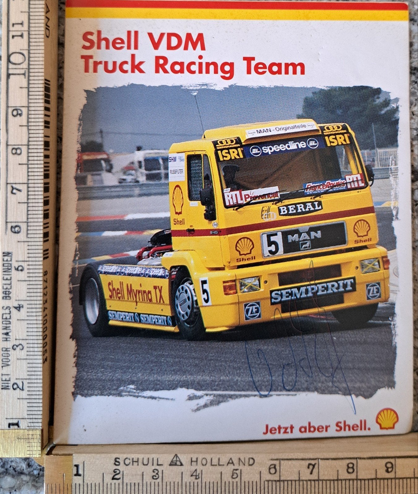 Vintage sticker Shell VDM Truck Racing Team logo merk, Ophalen of Verzenden, Zo goed als nieuw, Auto of Motor