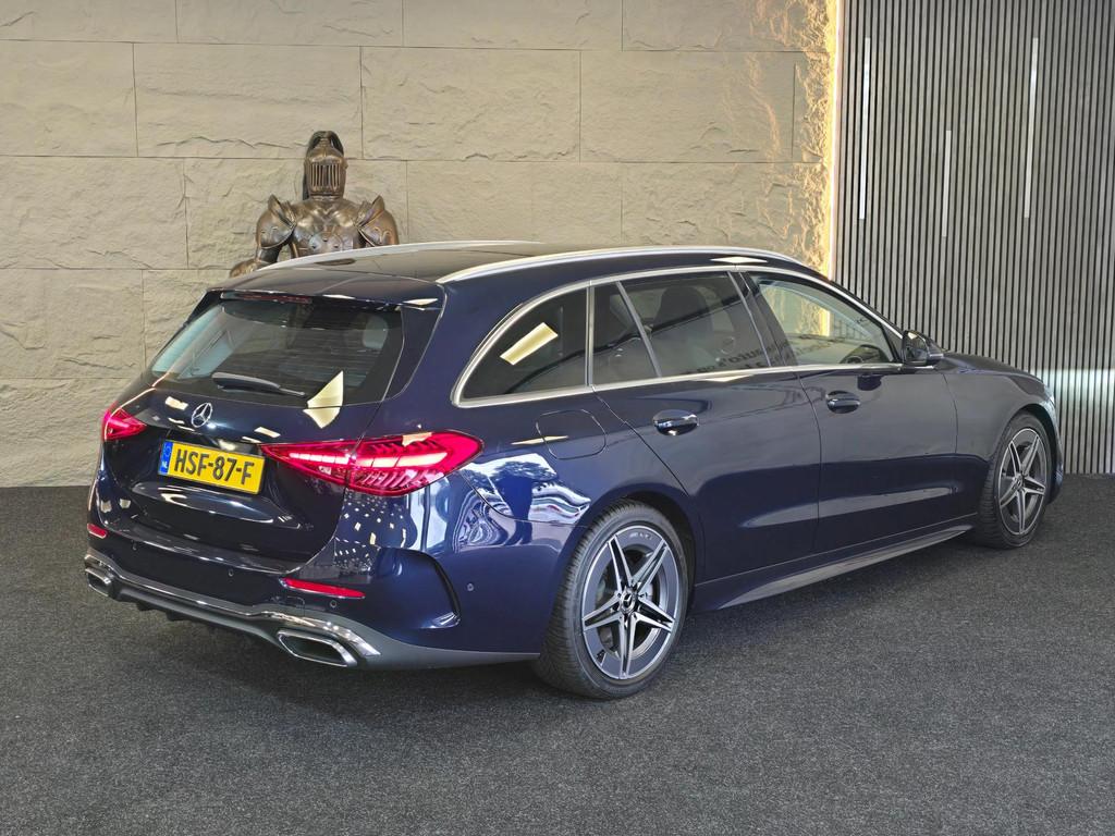 Mercedes-Benz C-klasse Estate 200 AMG Line|GARANTIE|FACELIFT, Auto's, Mercedes-Benz, Automaat, Euro 6, 4 cilinders, Blauw