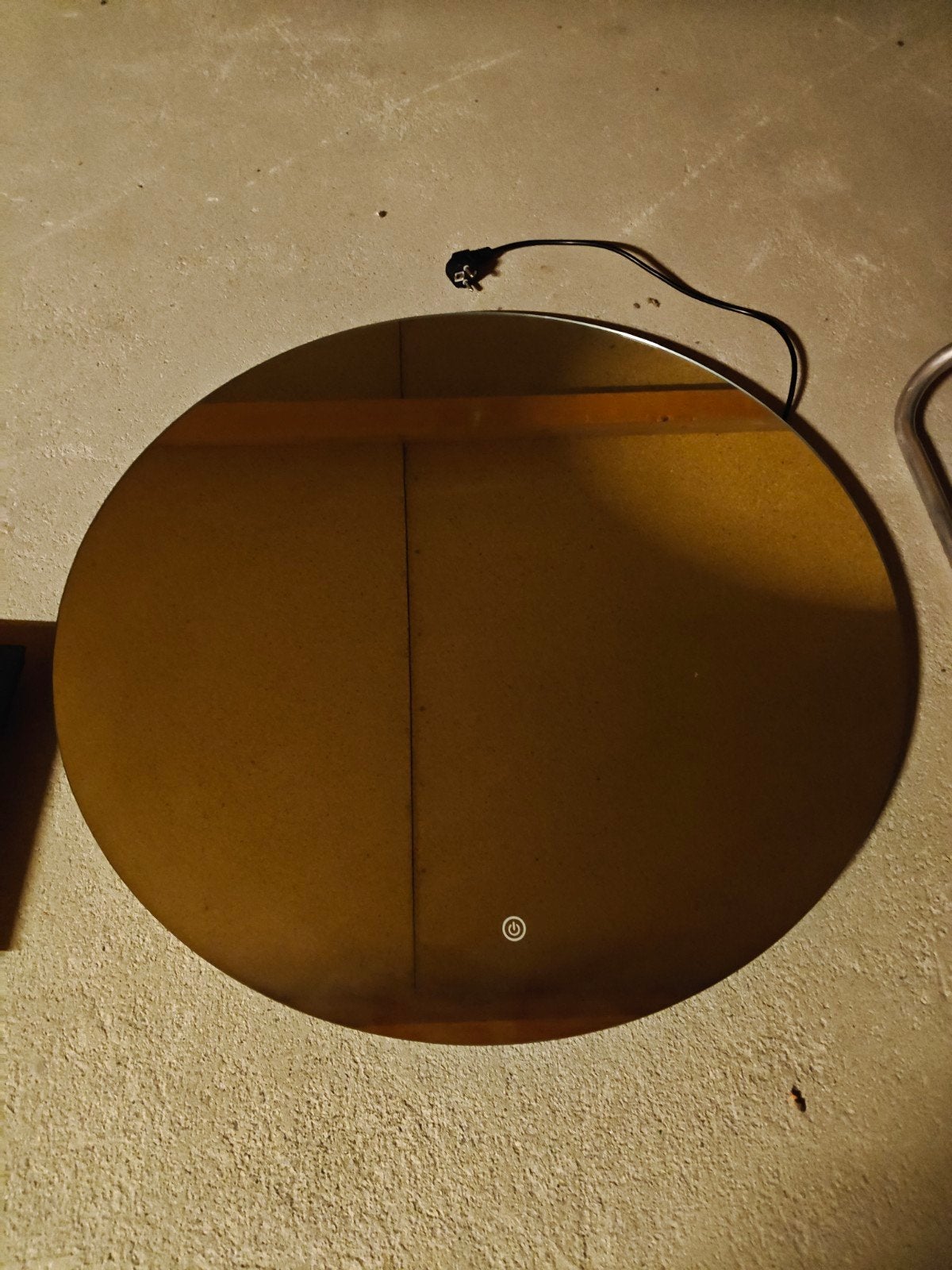 Ronde spiegel met licht nooit gebruikt, Rond, Nieuw, Ophalen of Verzenden, 75 tot 100 cm
