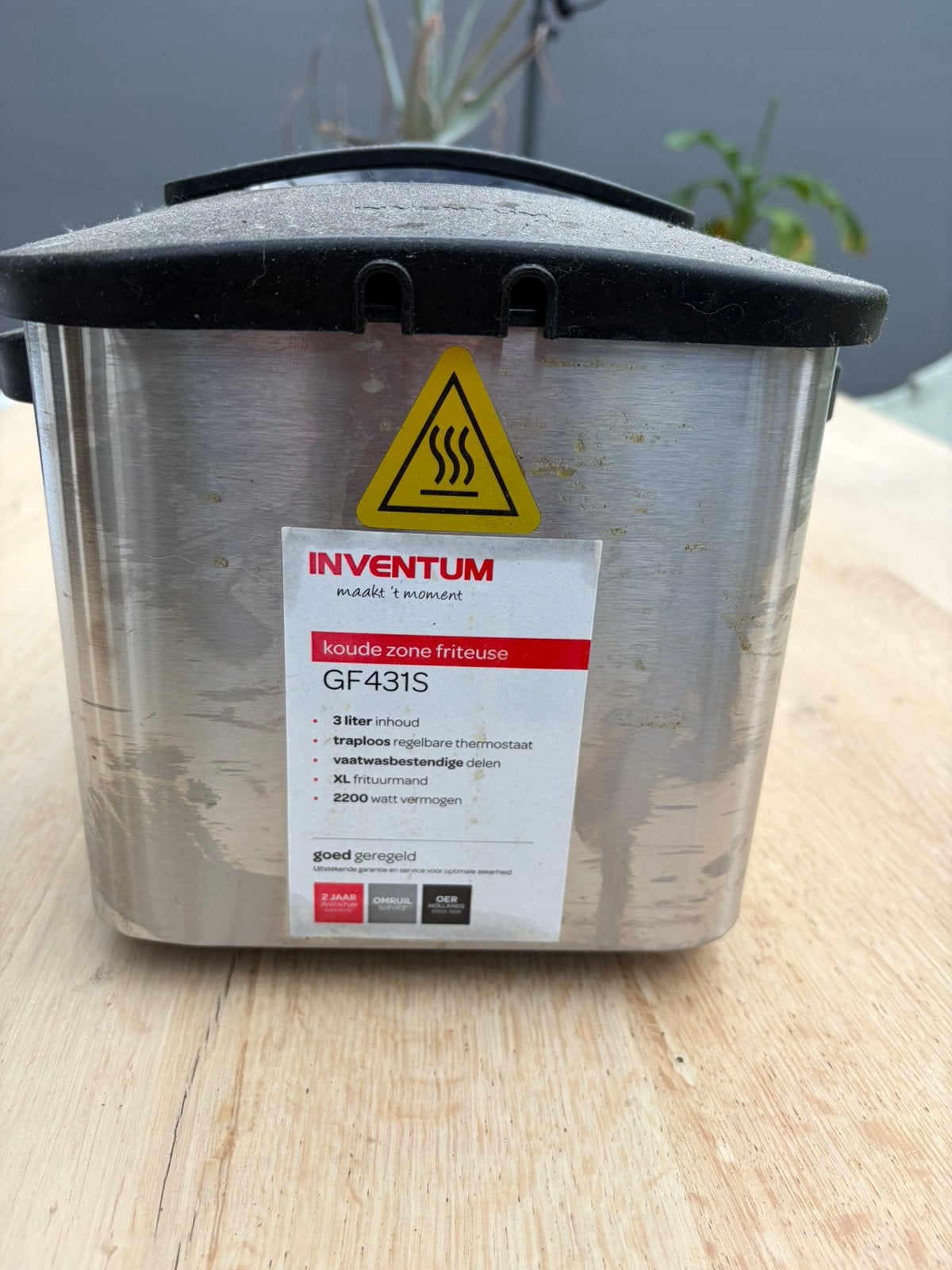 Te koop Inventum GF431S, 3 tot 4 liter, Ophalen of Verzenden, Gebruikt, Uitneembare binnenpan