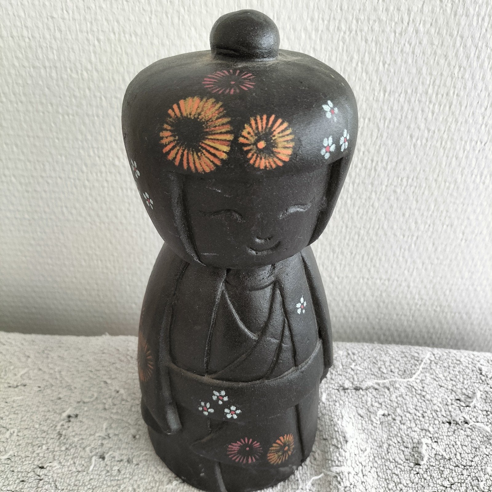 Vintage Japanse Kokeshi pop, handgeschilderd, Antiek en Kunst, Ophalen of Verzenden