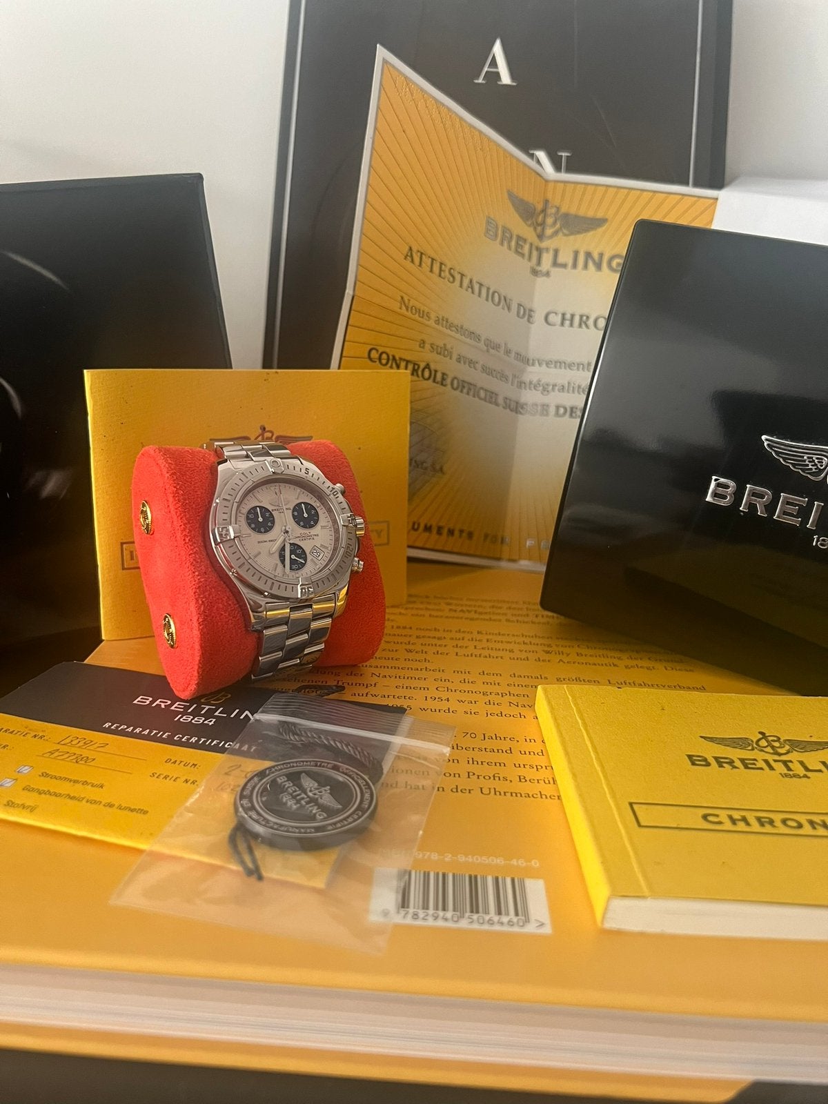 Breitling Colt Chrono full set, Ophalen of Verzenden, Zo goed als nieuw, Staal, Breitling