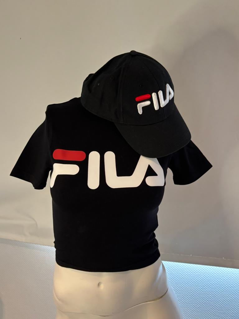 Fila shirt met bijpassende pet xs, ., Zwart, Overige typen, Ophalen of Verzenden