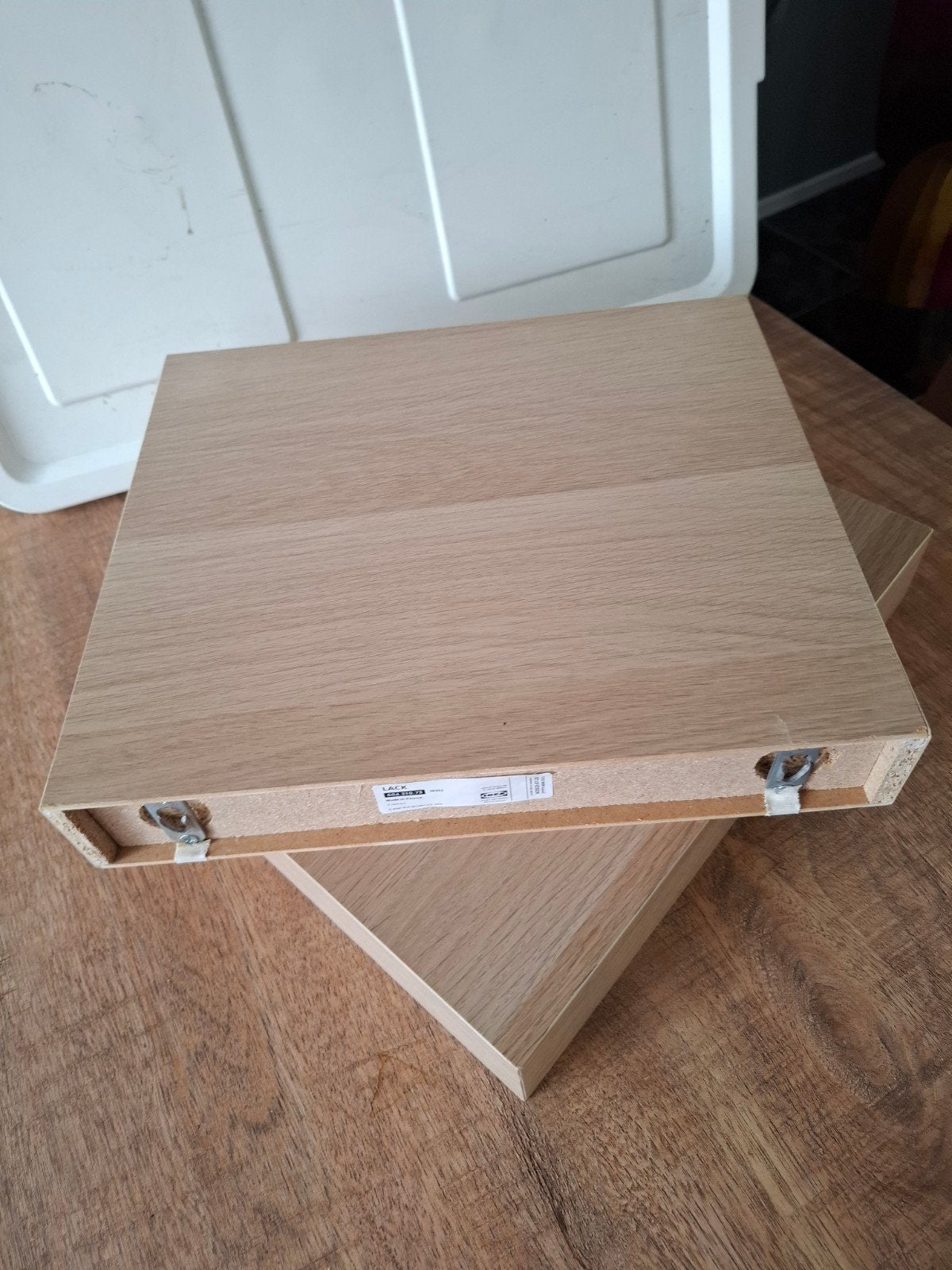 2 IKEA LACK wandplankjes - Eikenpatroon, Ophalen of Verzenden, Zo goed als nieuw