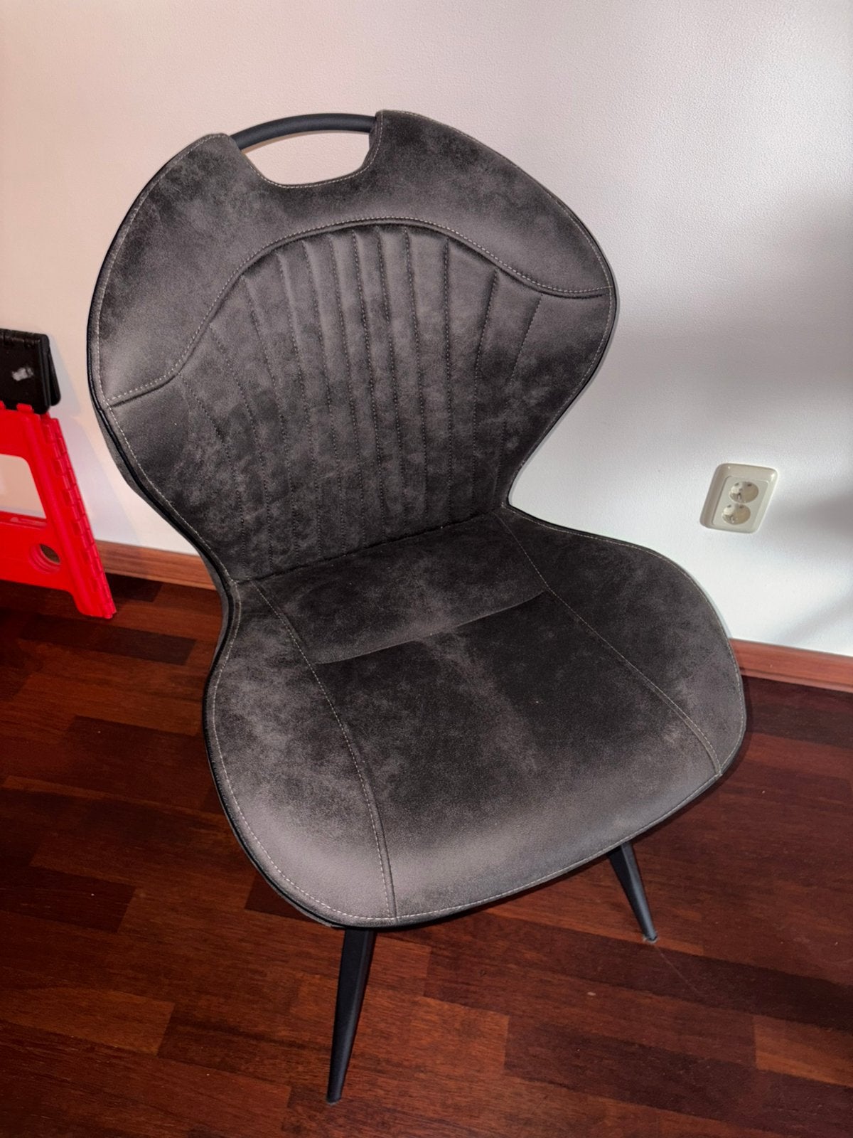 4x eettafelstoelen MINOT - Antraciet, Ophalen, Nieuw, Grijs, Vier