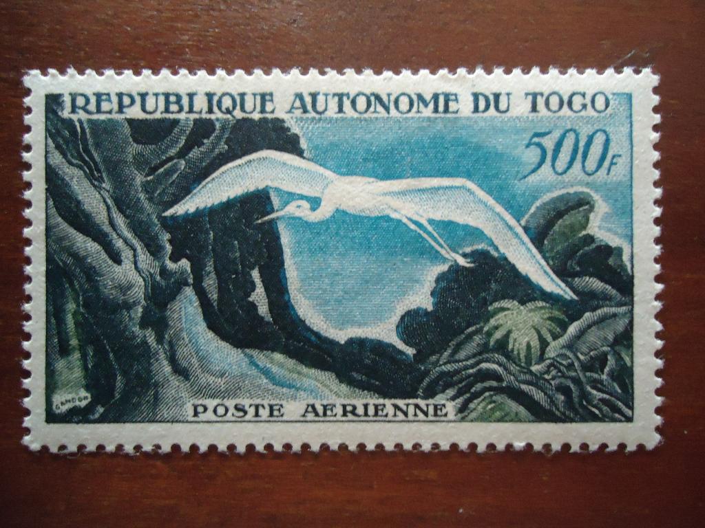 Vogel zilver reiger Togo 1957, mi. 244 postfris/ongebruikt, Ophalen of Verzenden, Postfris, Dier of Natuur