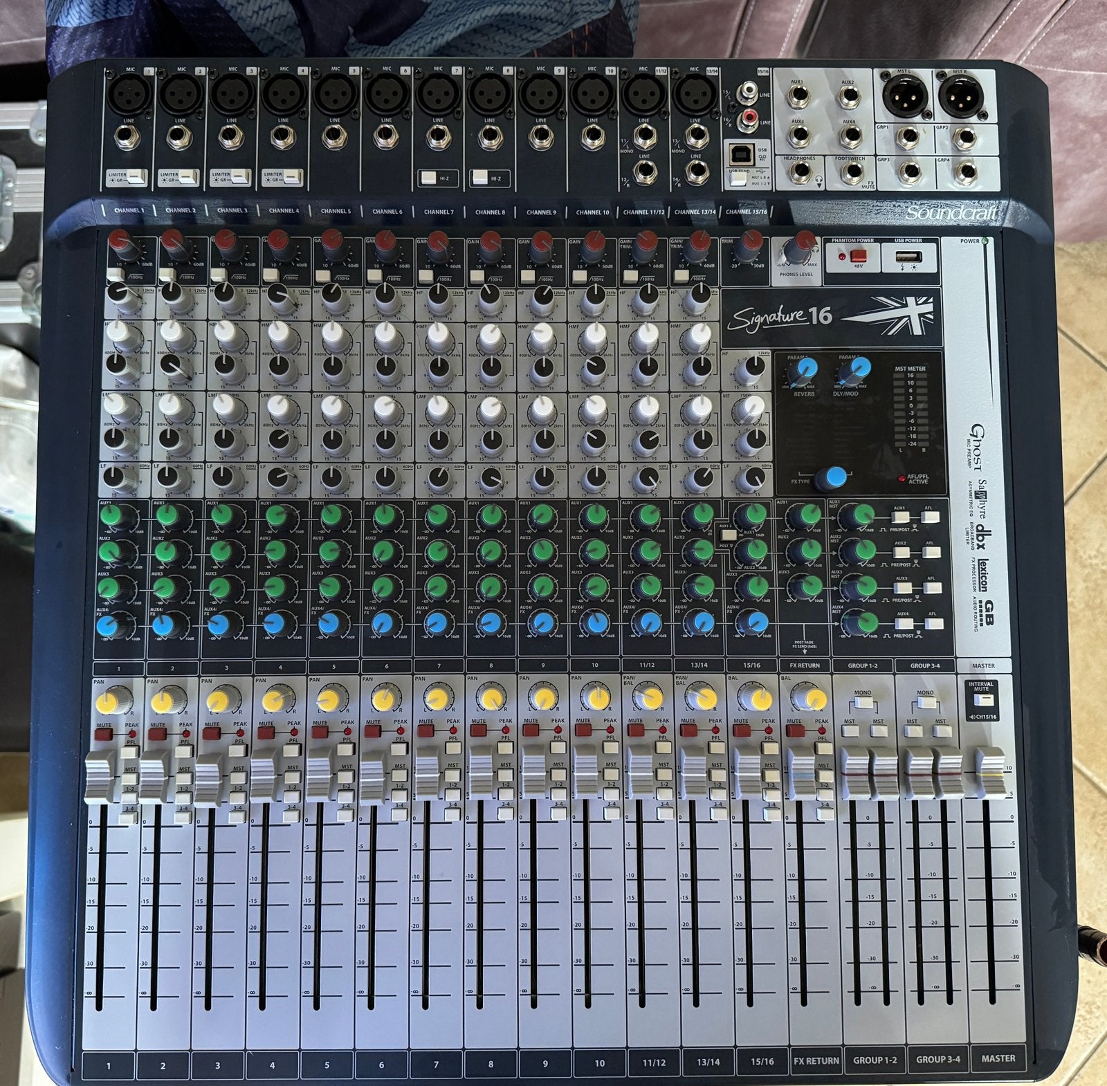 Mengpaneel soundcraft signature 16, Ophalen, Zo goed als nieuw, 10 tot 20 kanalen, Microfooningang