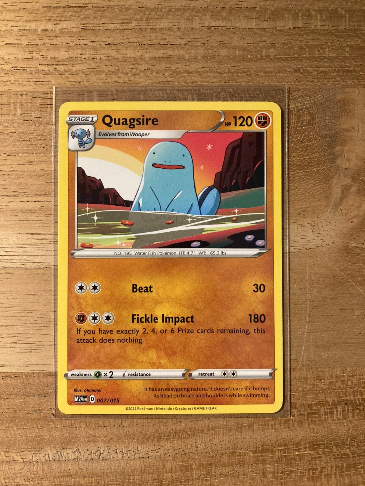 McDonald’s 2025 Pokemon Kaart Quagsire 7/15 - Dragon Discove, Ophalen of Verzenden, Zo goed als nieuw, Losse kaart