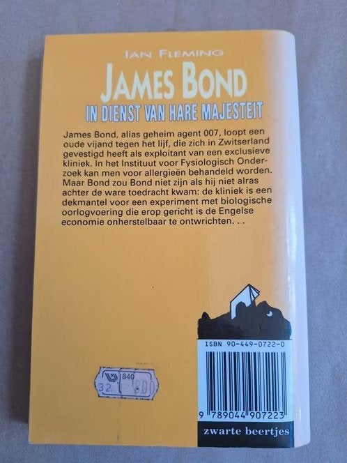 James Bond in dienst van hare majesteit hh, Boeken, Gelezen, Tv-bewerking, Ophalen of Verzenden, Ian Fleming