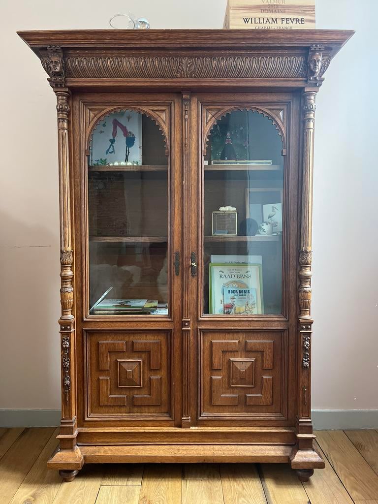 Prachtige vintage houten kast van meubelfabriek hollandia, Antiek en Kunst, Ophalen