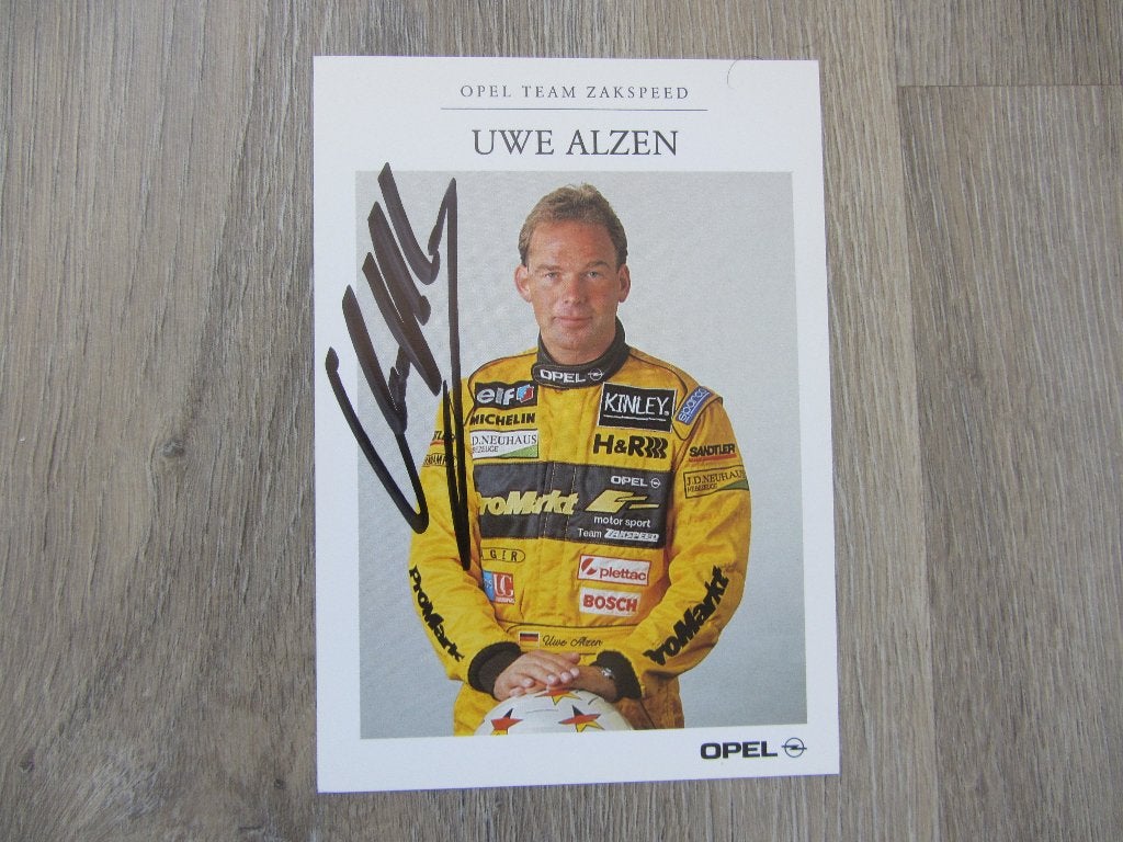 DTM Opel Team Zakspeed Rijderskaart - Uwe Alzen, Ophalen of Verzenden, Zo goed als nieuw, Auto's