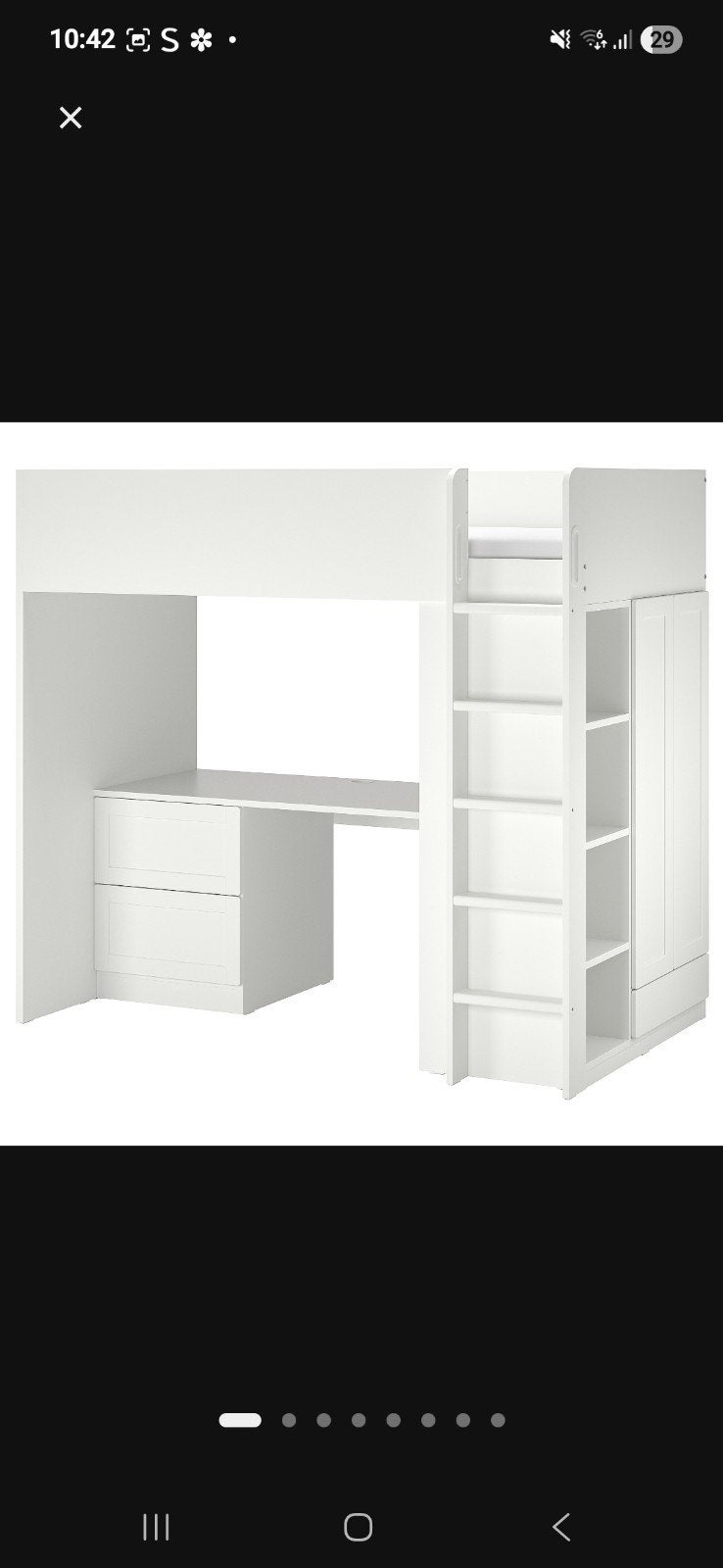 Stapelbed ikea met kast en bureau, Kinderen en Baby's, Kinderkamer | Stapelbedden en Hoogslapers, Ophalen, Gebruikt, Stapelbed