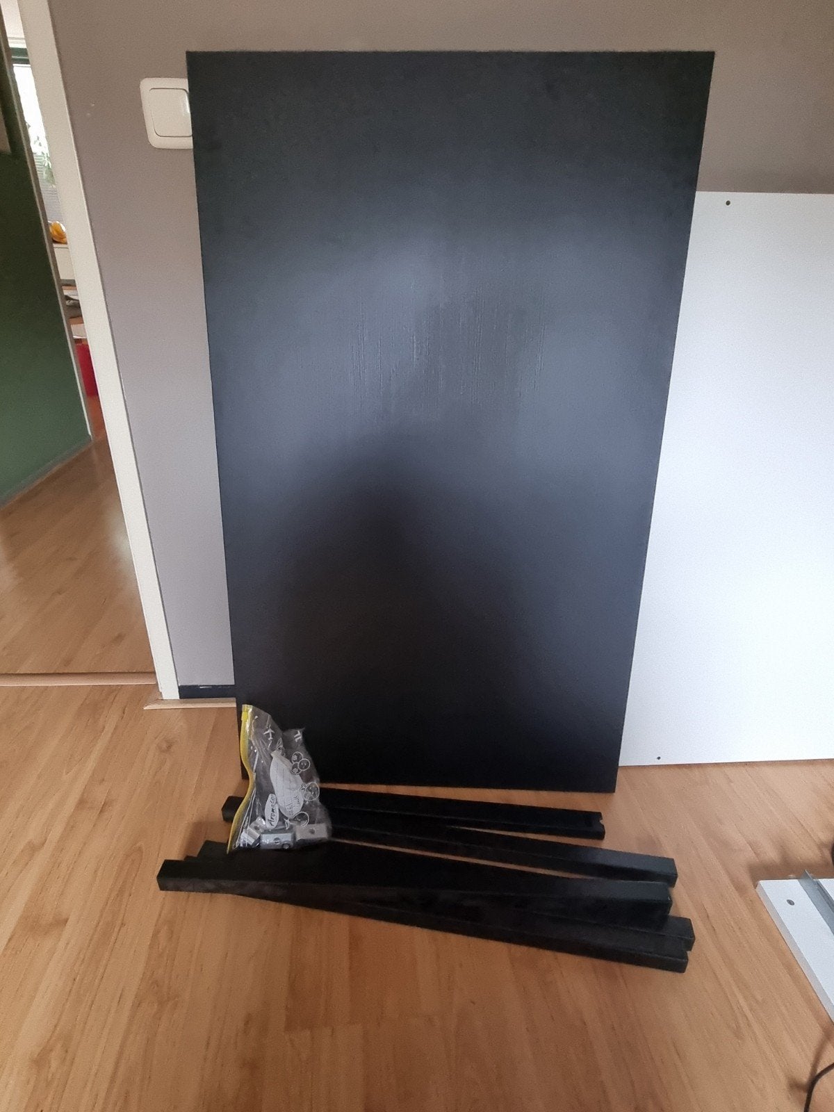 Ikea Tarendo Tafelblad met Poten - Zwart (20864), Ophalen, Gebruikt