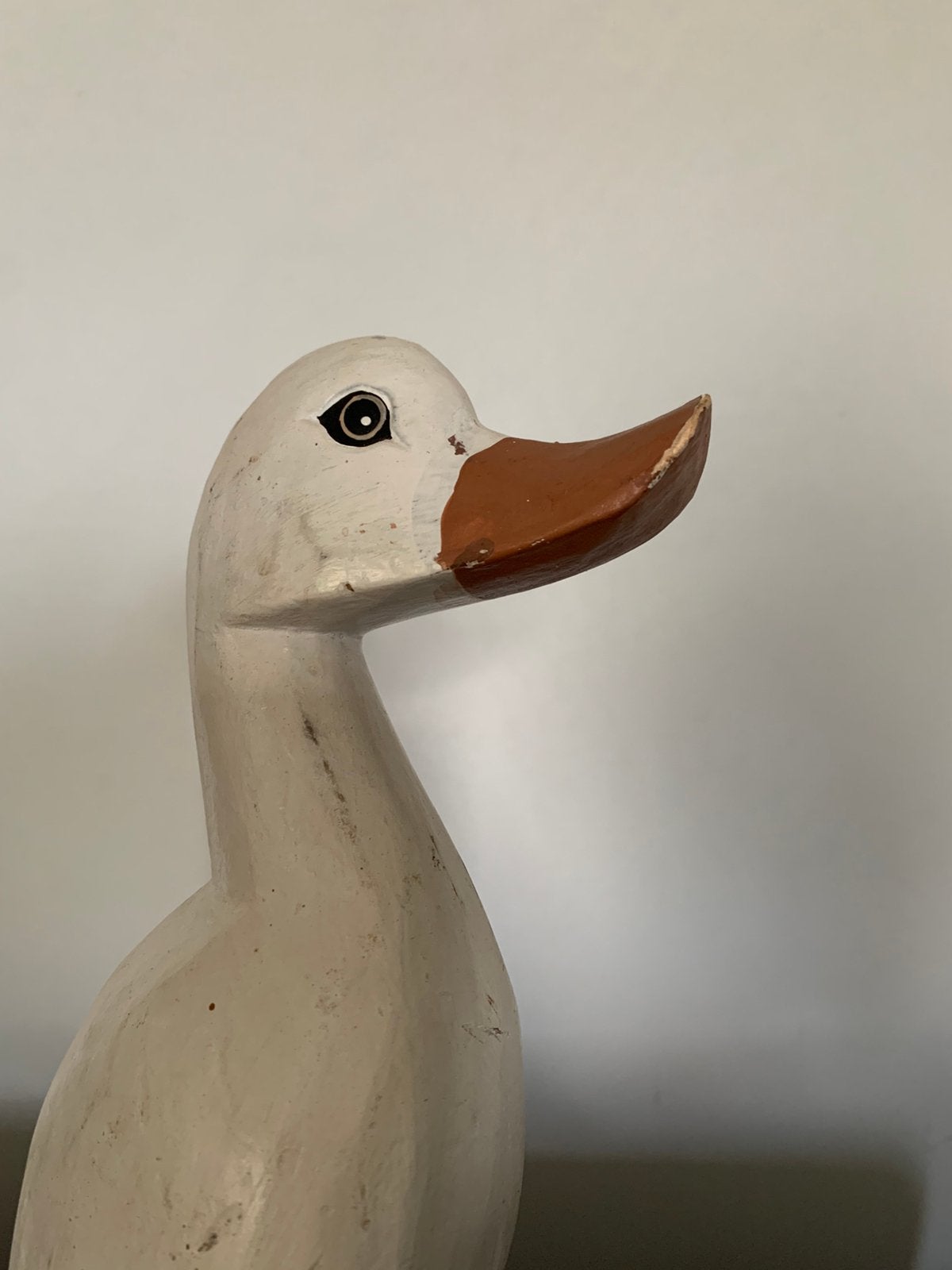 Eend met karakter van beschilderd hout, Verzenden, Zo goed als nieuw, Vogel, Beeldje of Figuurtje