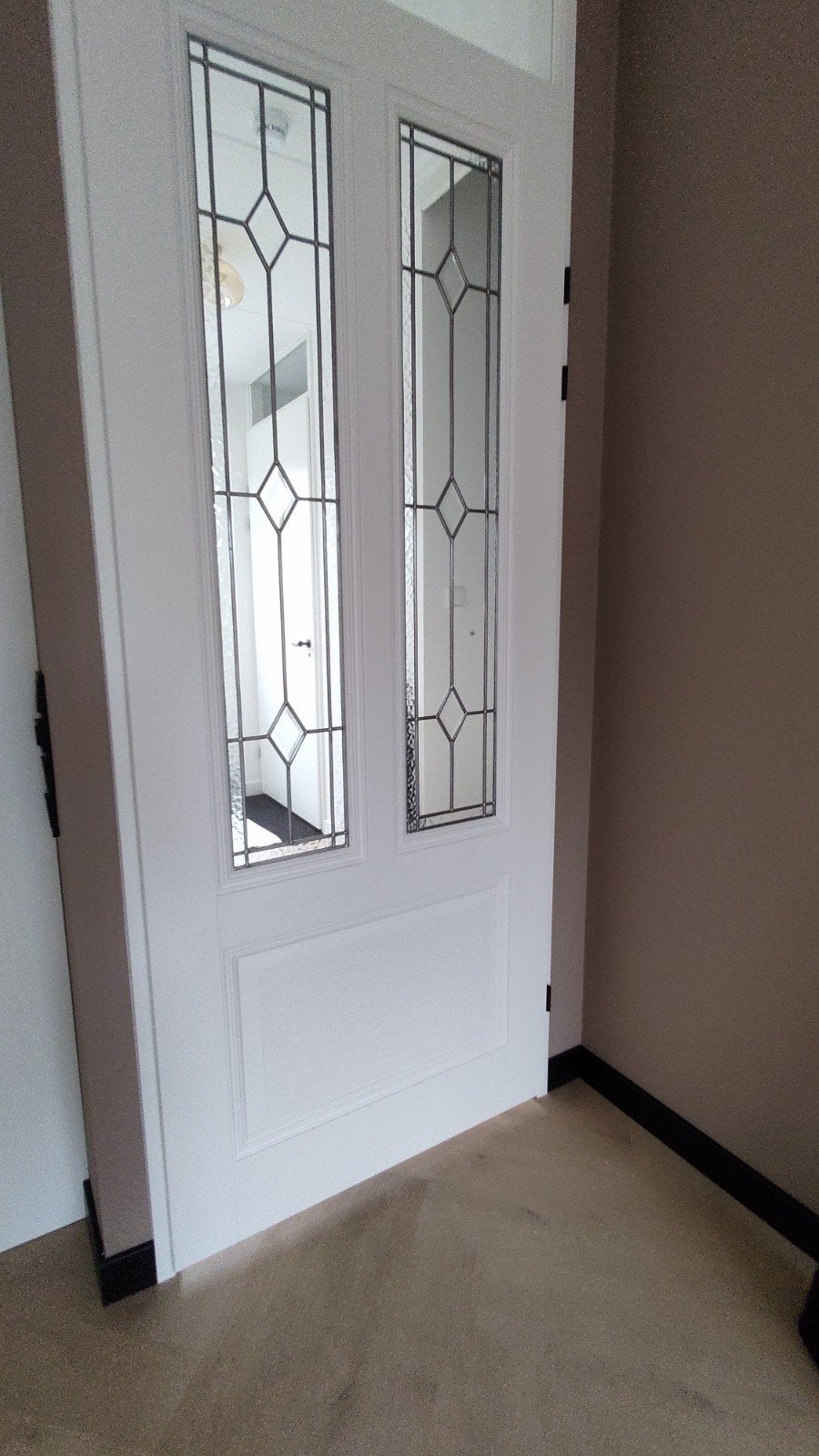 Binnendeur Pertura 124 glas-in-lood. 231,5 x 93 opdek Rechts, Ophalen, 80 tot 100 cm, 215 cm of meer, Binnendeur