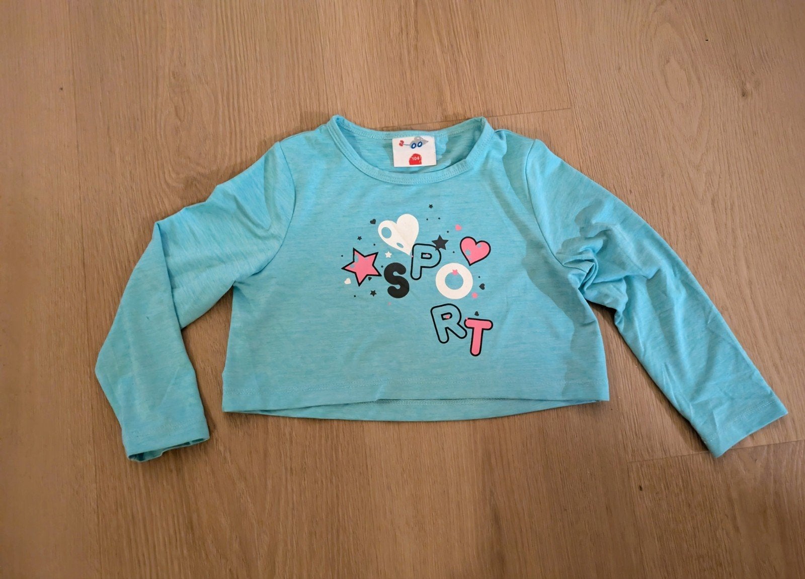 Leuke crop top/naveltruitje met 'SPORT' opdruk maat 104, Kinderen en Baby's, Ophalen of Verzenden, Zo goed als nieuw, Onbekend