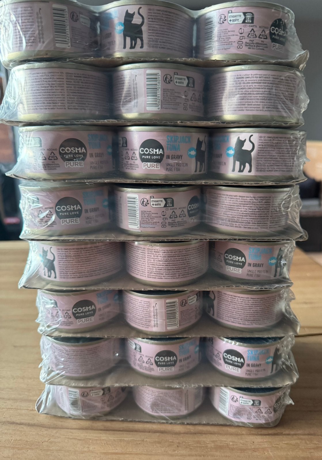50 blikjes premium kattenvoer Cosma Skipjack Tonijn, 80 gr, Ophalen of Verzenden, Nieuw