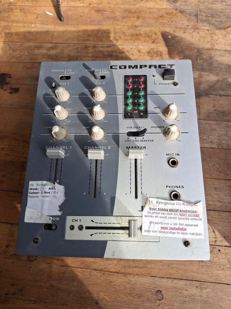 Compact Mengpaneel - JB Systems, Muziek en Instrumenten, Mengpanelen, Gebruikt, Minder dan 5 kanalen, Microfooningang, Ophalen of Verzenden