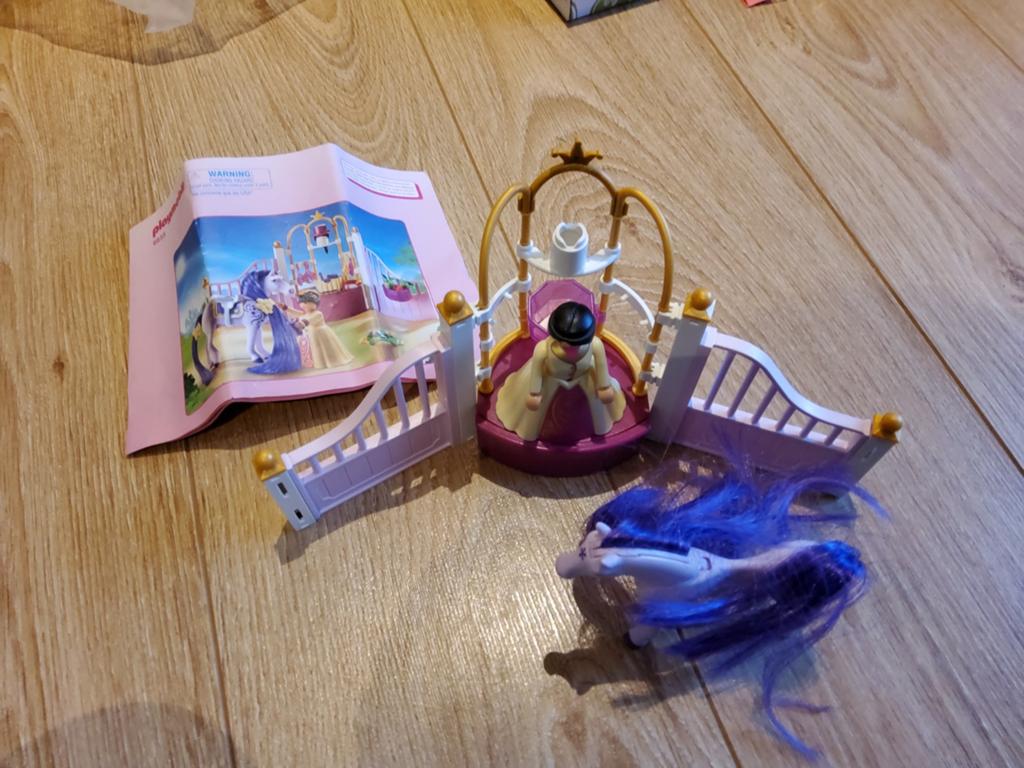 Playmobil Prinses met eenhoorn en bed 6855, Ophalen, Gebruikt