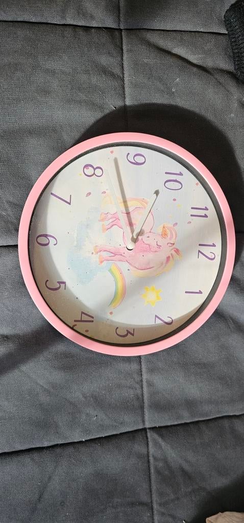Roze Eenhoorn Klok - Perfect voor de Kinderkamer, Ophalen of Verzenden