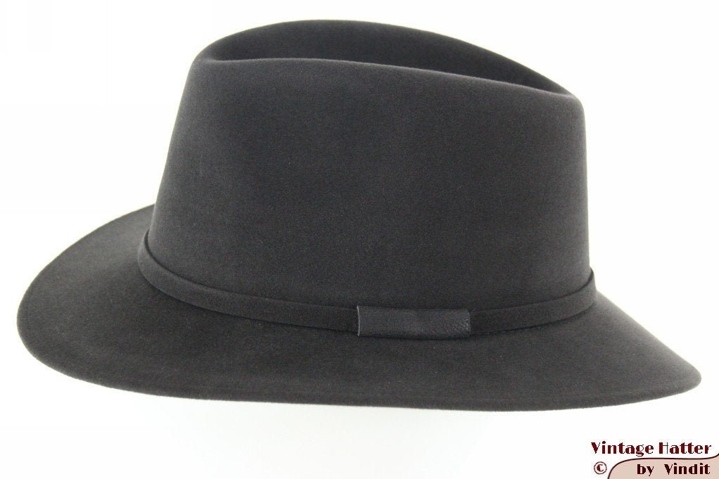Gleufhoed Stetson Michael grijs velour 60 = XL nieuw, 60 cm (XL, 7½ inch) of meer, Stetson, Hoed, Nieuw