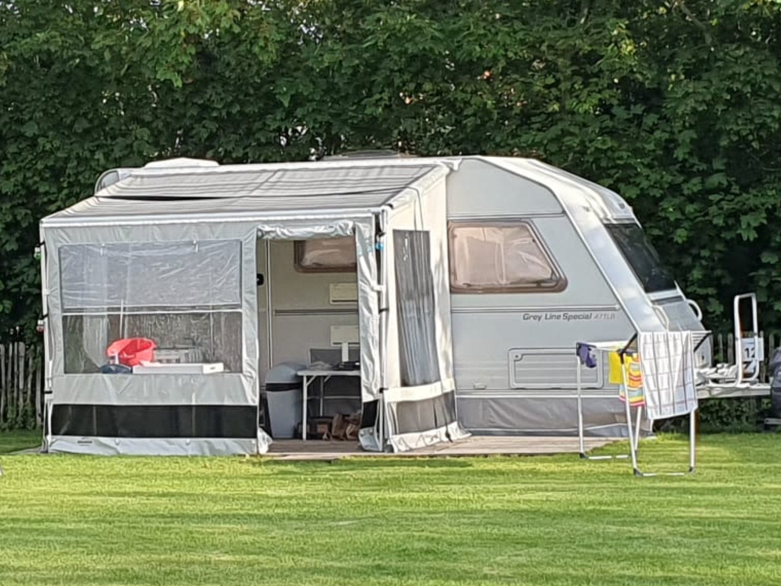 Fiamma CaravanStore XL 310 Deluxe Grey met luifeltent, Ophalen, Zo goed als nieuw, Fiamma