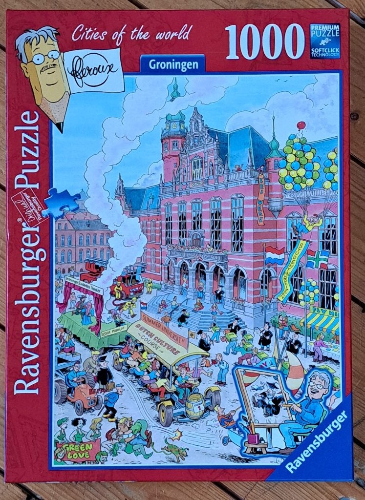 puzzel Cities of the world - Groningen, Hobby en Vrije tijd, Denksport en Puzzels, Ophalen of Verzenden, 500 t/m 1500 stukjes