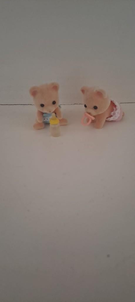 Sylvanian families 5086 tweeling beer, Ophalen, Zo goed als nieuw, Toebehoren