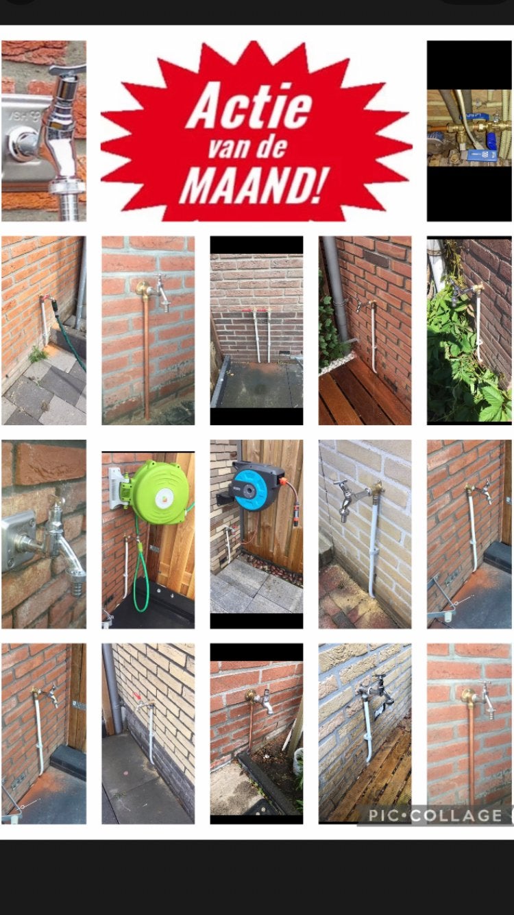 Laadste Actie maand €170.- Buitenkraan plaatsen, Garantie, Installatie
