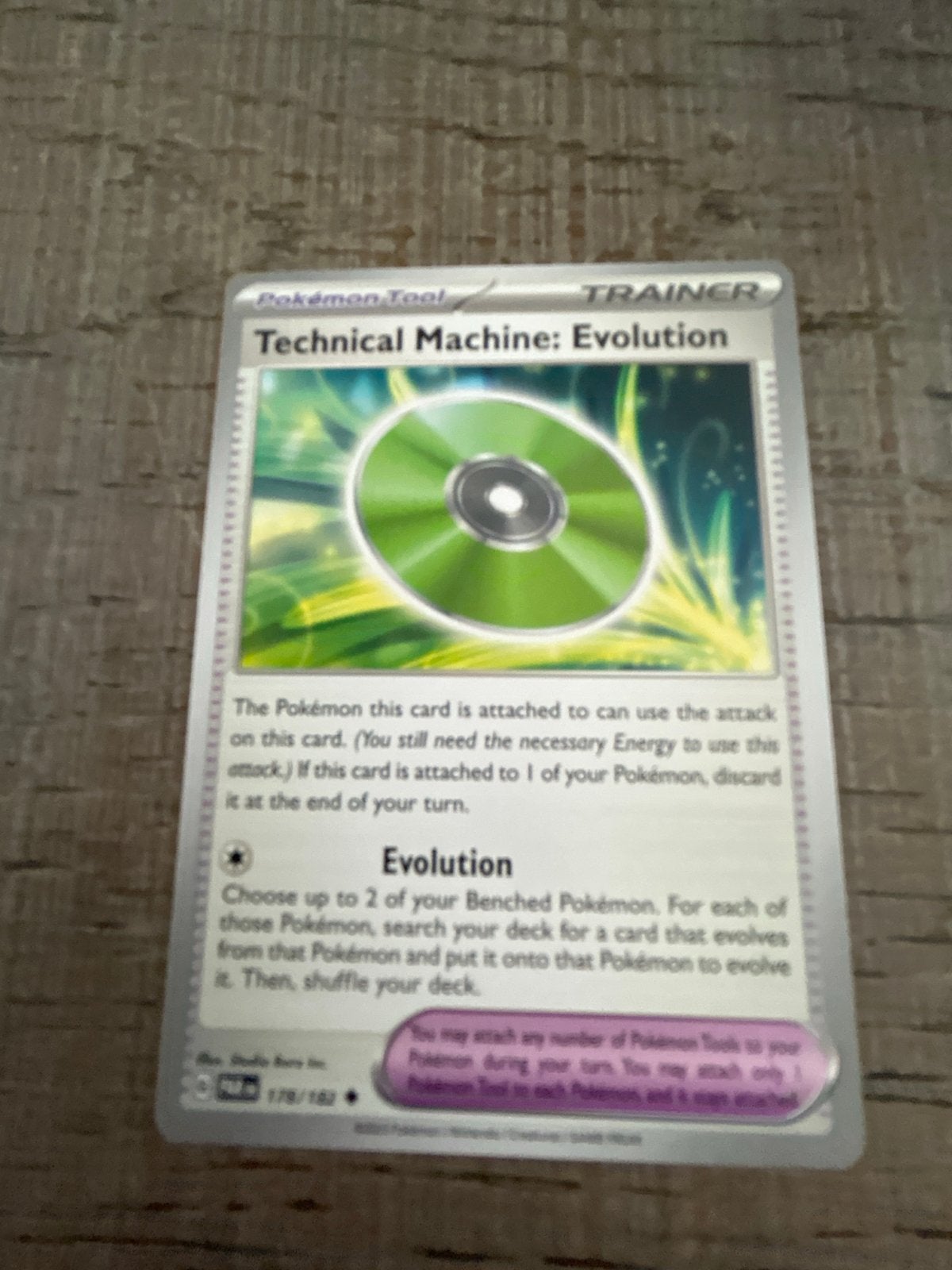 Pokémon TCG: Technical Machine: Evolution Trainer Kaart, Ophalen of Verzenden, Zo goed als nieuw, Losse kaart