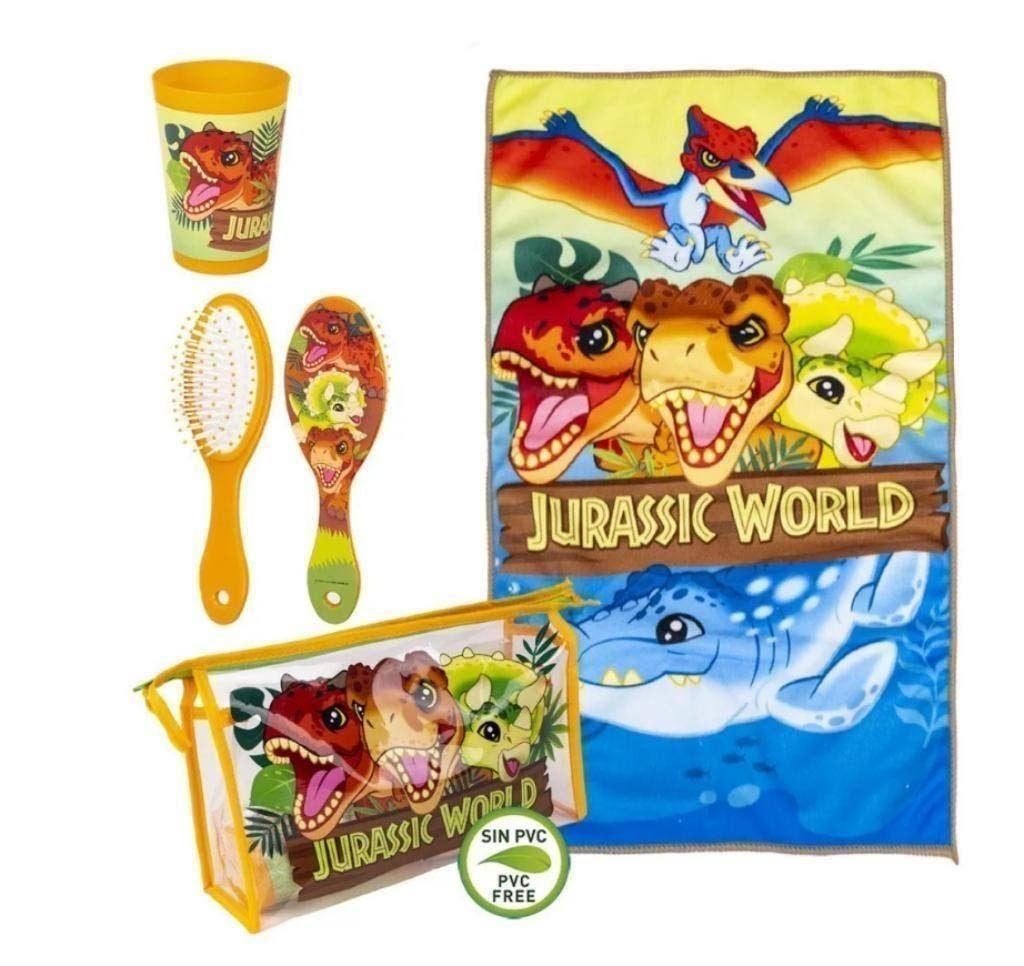 Dinosaurus Toilettas Gevuld - 4 Delig - Jurassic World, Ophalen of Verzenden, Nieuw