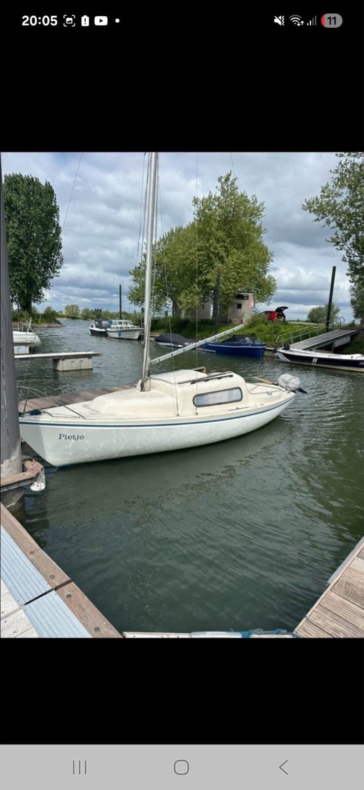 Zeilboot 'Pietje' - Compacte en gezellige kajuitzeilboot, Ophalen of Verzenden, Gebruikt