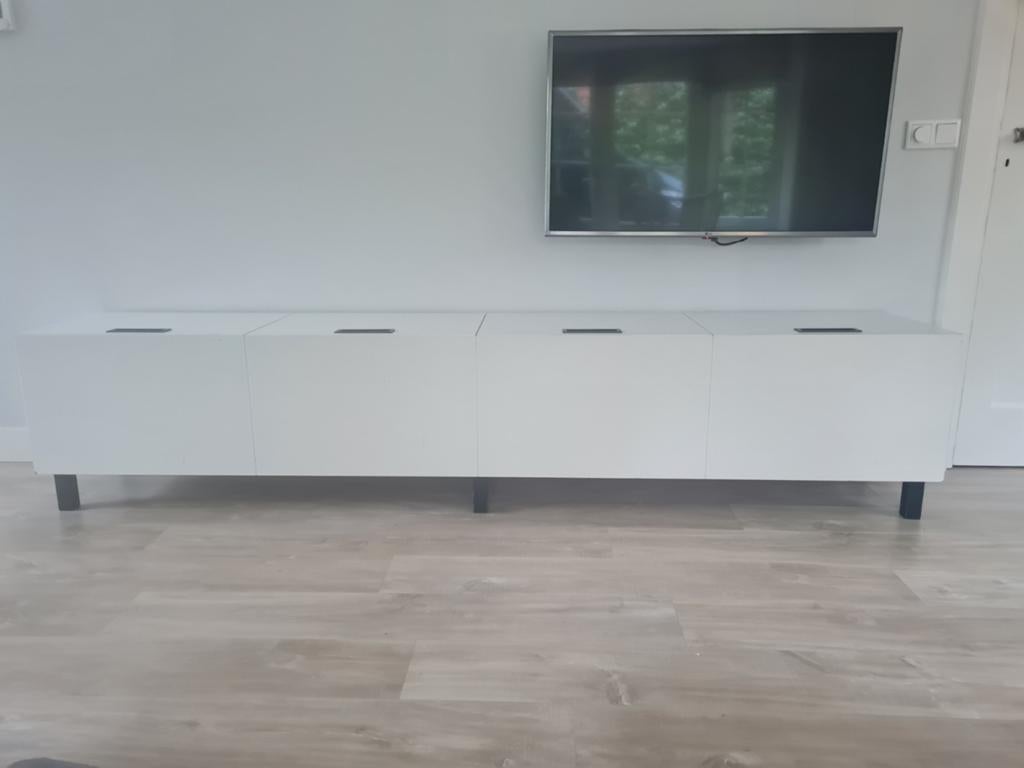 TV- wandmeubel gemaakt door meubelmaker, Ophalen, Gebruikt, 200 cm of meer, Minder dan 100 cm