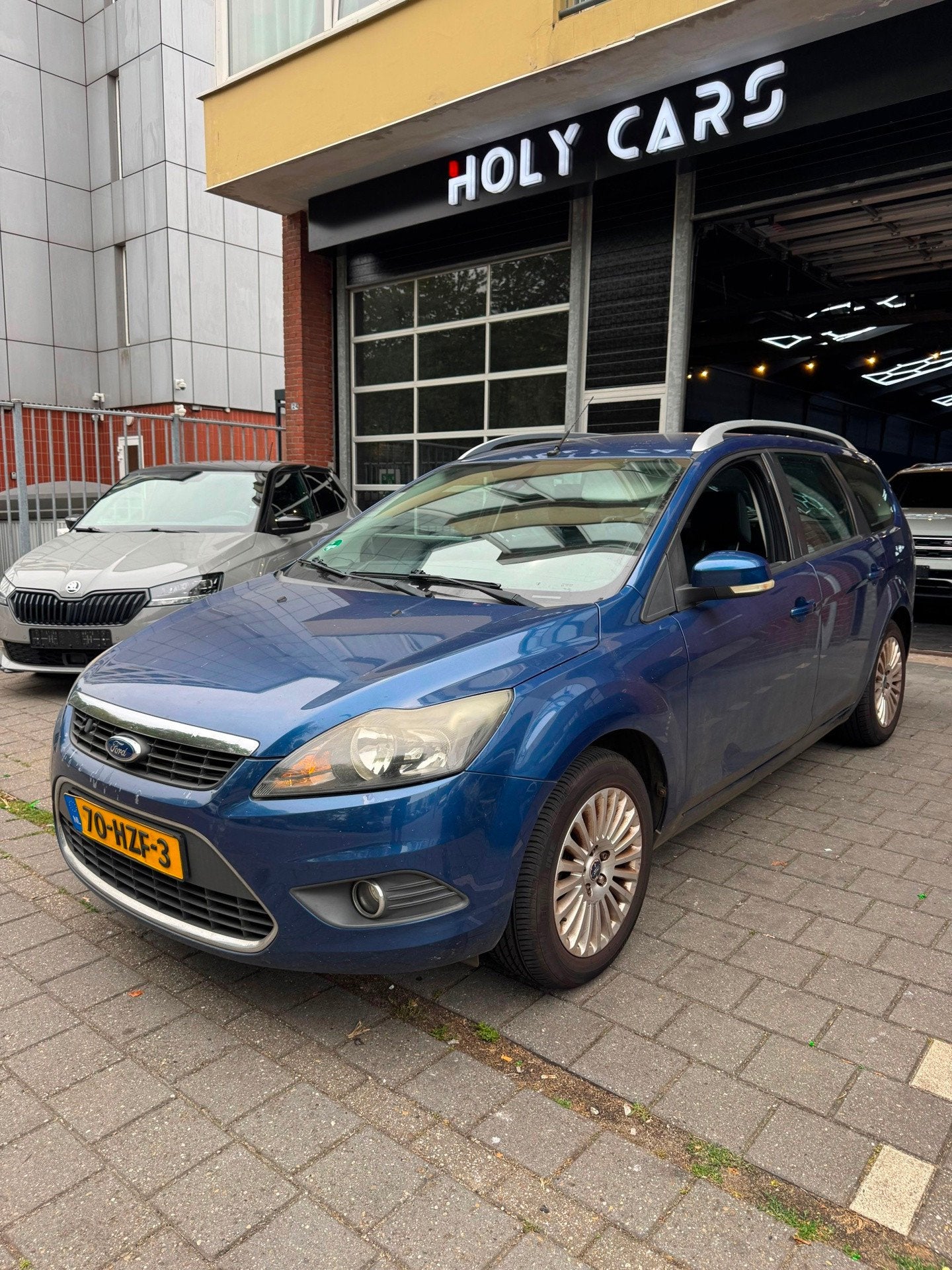 Ford Focus Wagon 1.8 Titanium Flexi Fuel, Auto's, Ford, 125 pk, 4 cilinders, Blauw, Euro 4