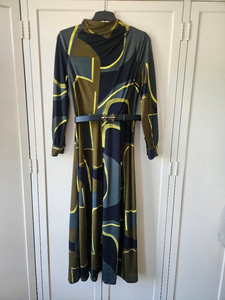 K-Design lange jurk maat M igst, Maat 38/40 (M), K-design, Meerkleurig, Ophalen of Verzenden