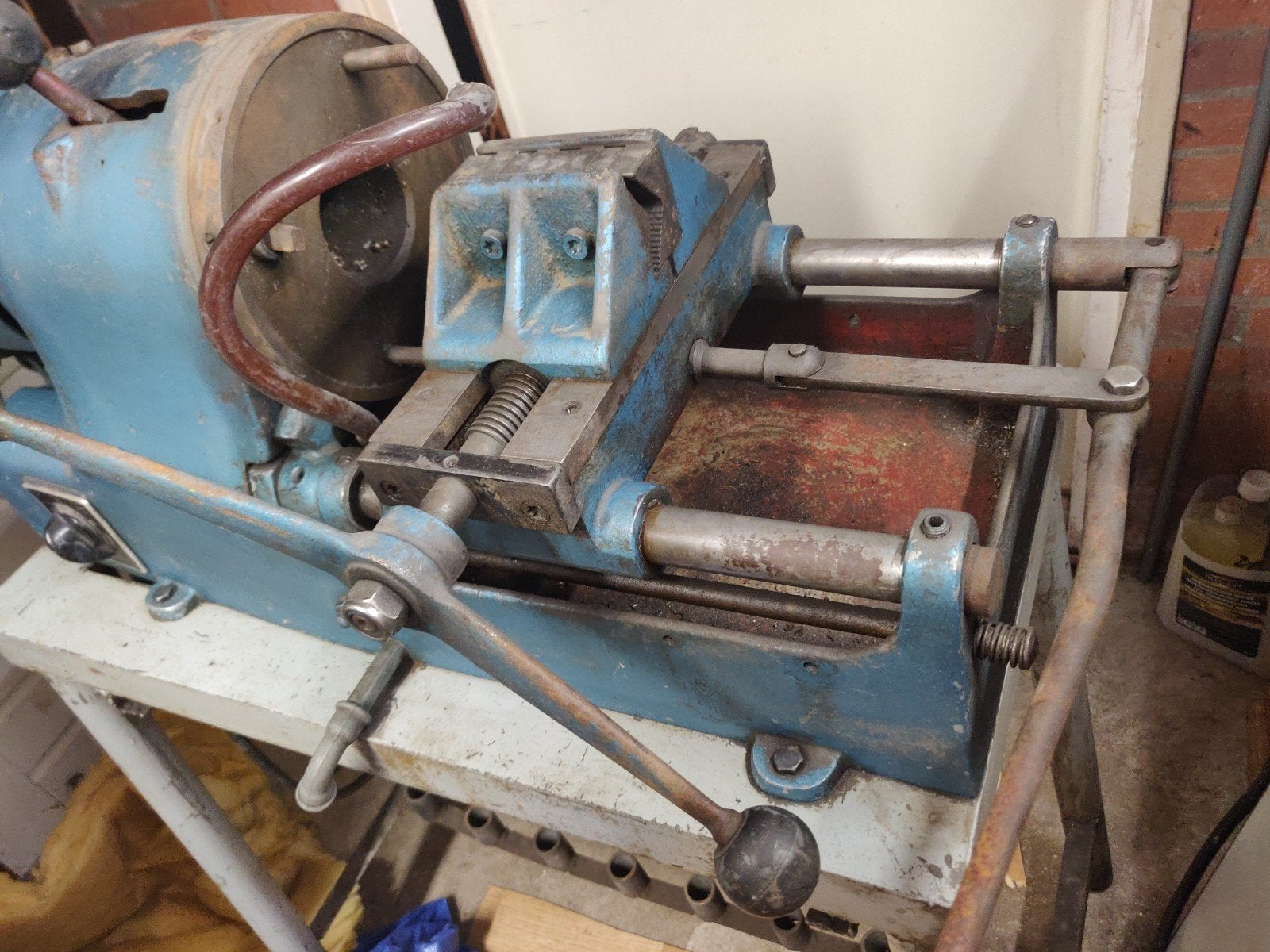 Zware professionele buis aanschuinmachine / ontbraammachine, Doe-het-zelf en Verbouw, Ophalen, Gebruikt, Metaaldraaibank