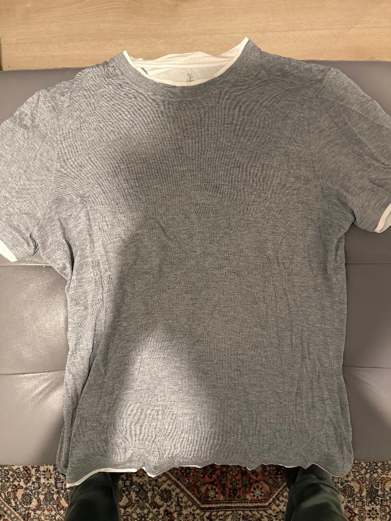 Brunello Cucinelli T-shirt M, Ophalen, Gedragen, Grijs