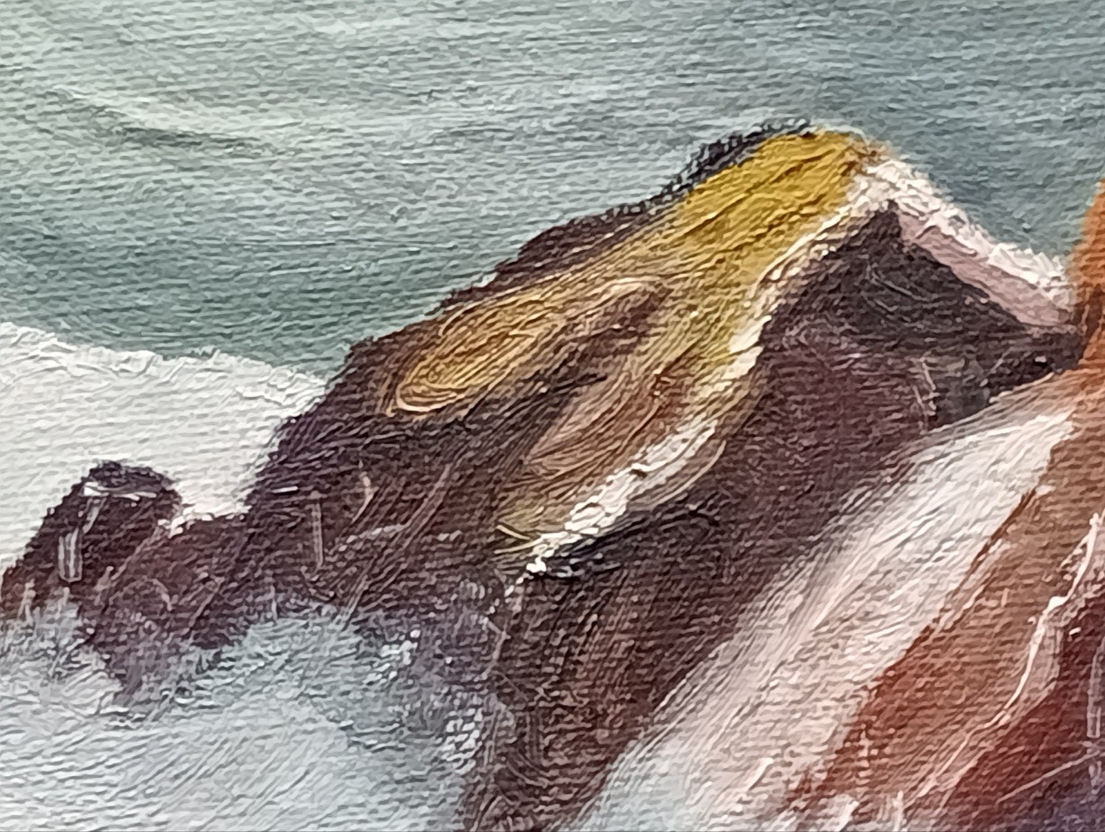 J.Snijders Kust landschap olieverf op doek, Ophalen of Verzenden