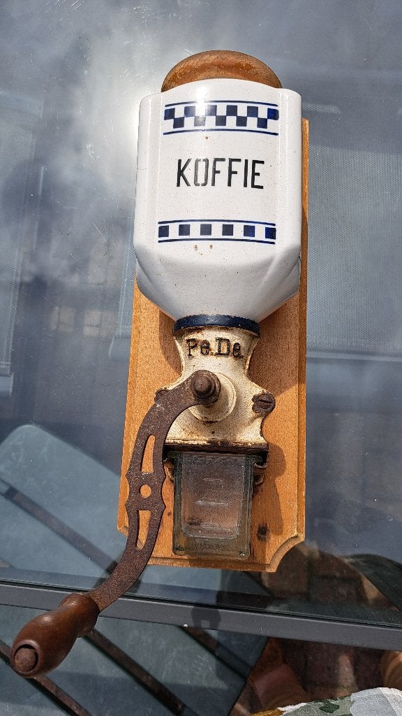 Wandkoffiemolen, Overige typen, Ophalen, Gebruikt, Steen/keramiek