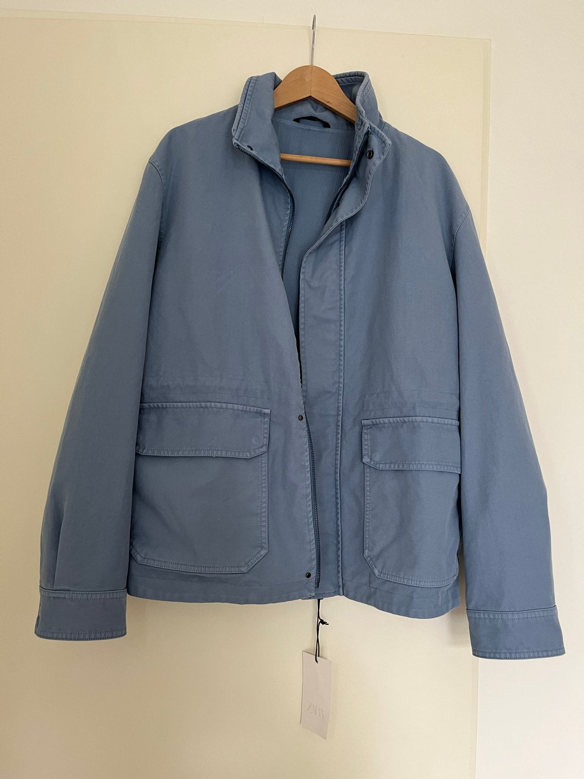 Zara heren jas - Blauw - Maat L - Nieuw met kaartjes, Ophalen of Verzenden, Nieuw, Maat 52/54 (L), Blauw