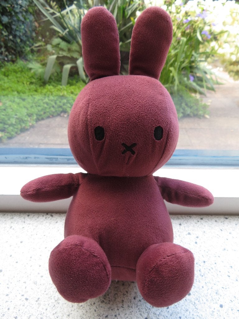 Aubergine kleurig velours Nijntje Miffy Bon Ton Toys, Ophalen of Verzenden, Zo goed als nieuw, Konijn, Wasbaar