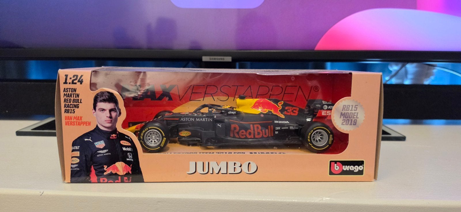 Max Verstappen Red Bull Racing RB15 Model 2019 (Burago), Ophalen of Verzenden, Nieuw, Auto, Overige merken
