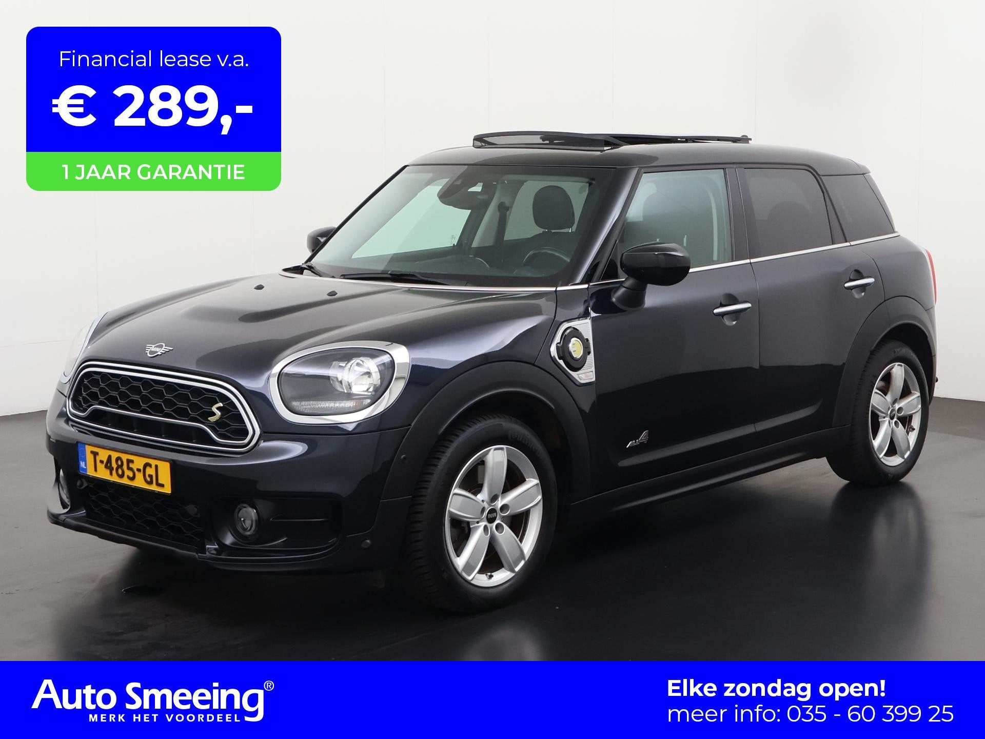 MINI Countryman 1.5 Cooper S E ALL4 Chili PHEV | Panoramadak, Auto's, Mini, Automaat, Stof, Gebruikt, Blauw
