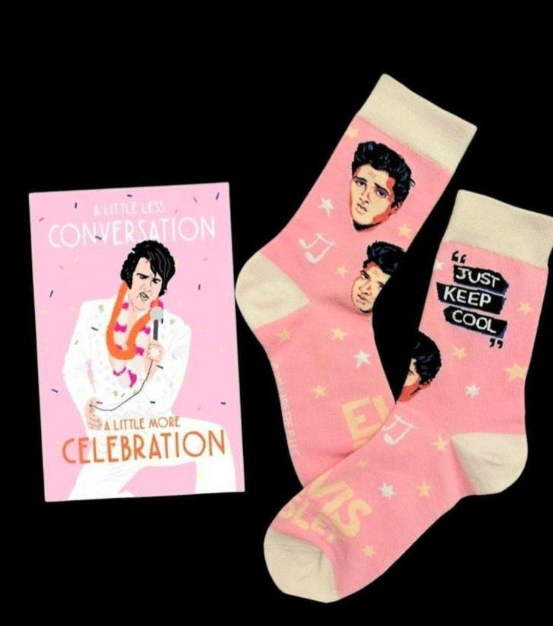 ELVIS PRESLEY SOKKEN  + VERJAARDAGS KAART ELVIS PRESLEY, Ophalen of Verzenden, Nieuw