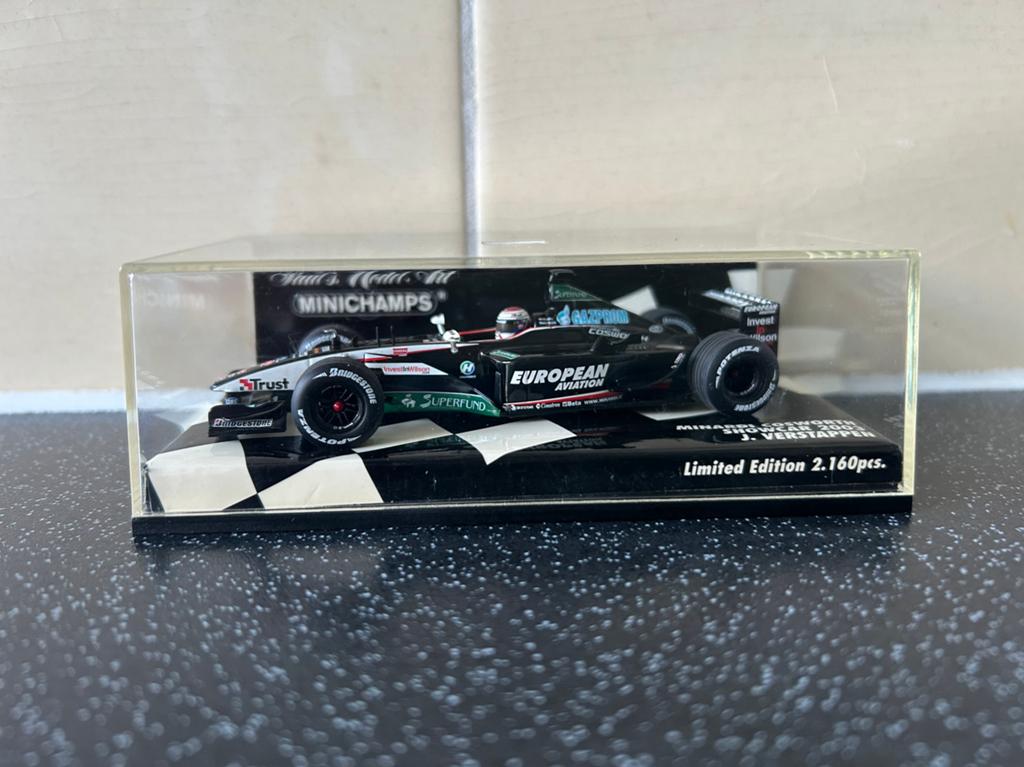 Minichamps 1:43, Minardi Cosworth, Jos Verstappen, 2003, Hobby en Vrije tijd, Modelauto's | 1:43, Ophalen of Verzenden, Zo goed als nieuw