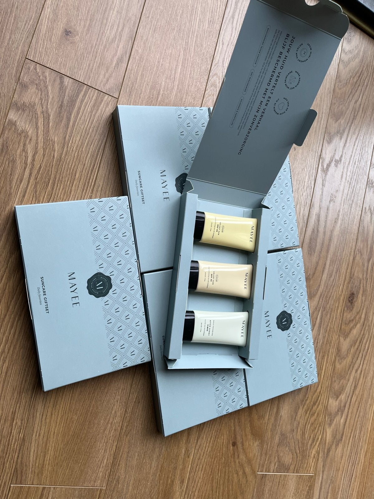 6 doosjes Mayee Suncare Giftset - Nieuw, Sieraden, Tassen en Uiterlijk, Uiterlijk | Lichaamsverzorging, Ophalen of Verzenden, Nieuw