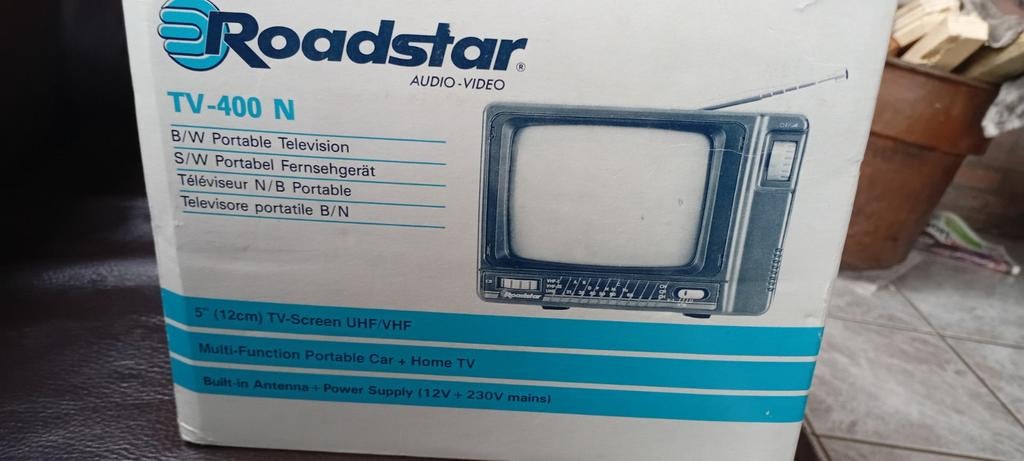 Roadstar TV-400 N Zwart-wit Draagbare Televisie (Nieuw), Overige merken, 50 Hz, Nieuw, Ophalen of Verzenden