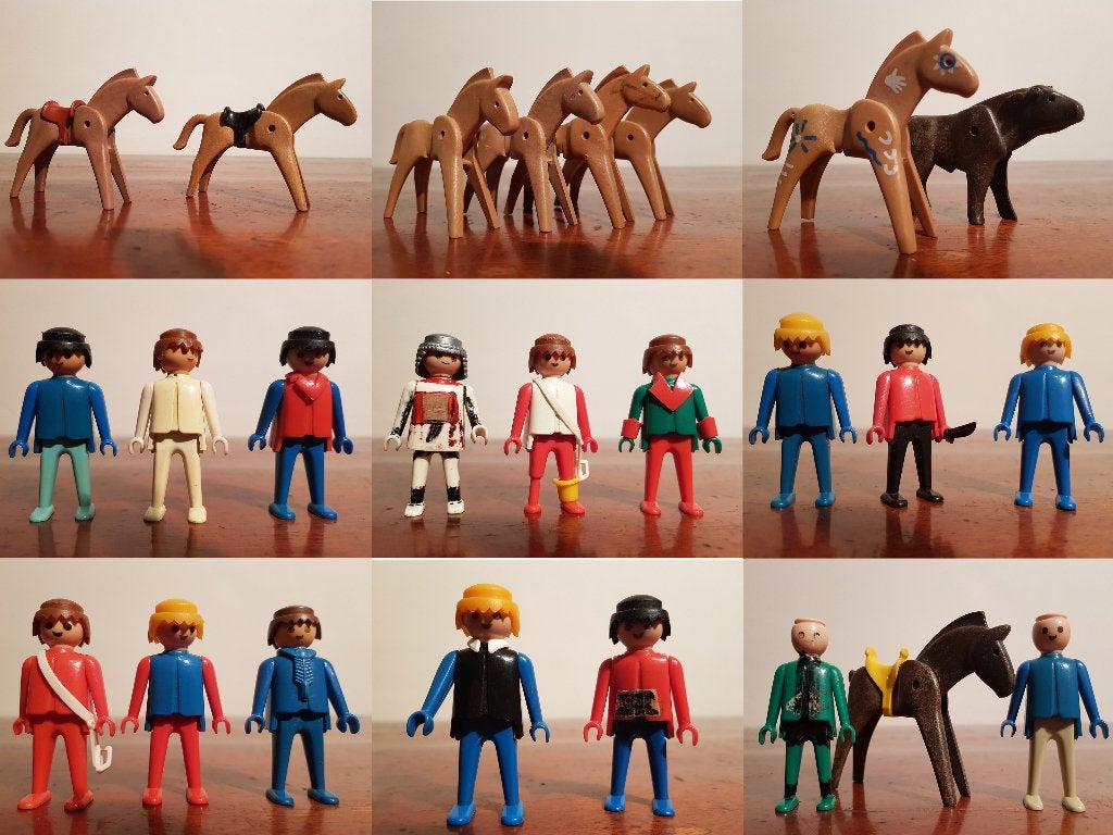 Vintage PLAYMOBIL - RETRO jaren 80 - poppetjes & paarden, Kinderen en Baby's, Speelgoed | Playmobil, Losse onderdelen, Overige typen