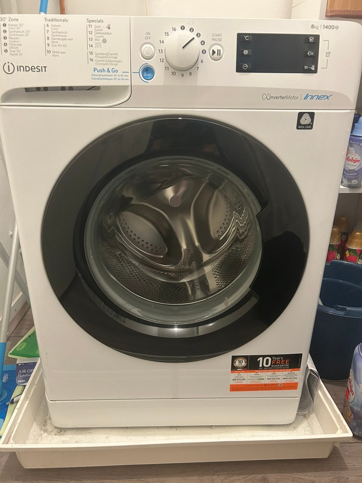 Wasmachine, Witgoed en Apparatuur, Wasmachines, Ophalen, Handwasprogramma, Zo goed als nieuw, Voorlader